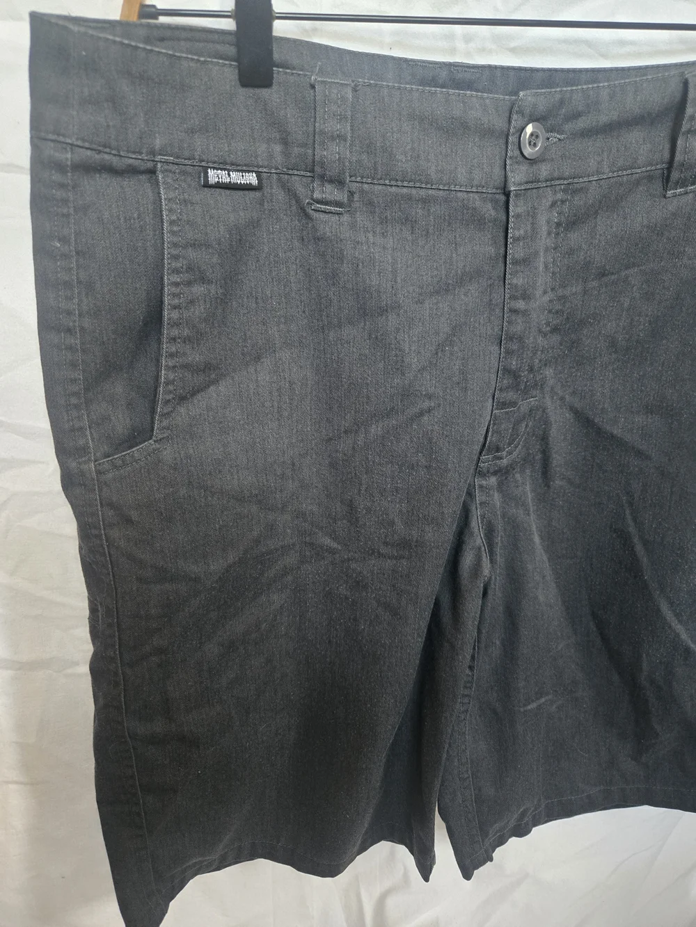 Metal Mulisha Men's Charcoal Gray Flat Front Chino Shorts
